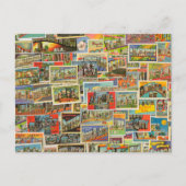 Vintage Travel Briefkaarten Blank Briefkaart (Voorkant)