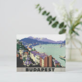 Vintage Travel Budapest Hongarije Briefkaart (Staand voorkant)