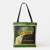 Vintage Travel Budapest Hungary Bellhop Pet Tote Bag (Achterkant)