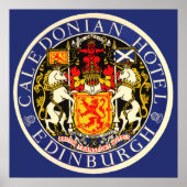 Vintage Travel Caledonian Hotel Edinburgh Schotlan Poster (Voorkant)