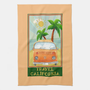 Vintage Travel California Theedoek