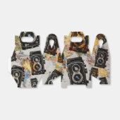 Vintage Travel Camera Patroon Bedankdoosjes (Uitgevouwen)