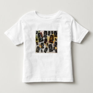 Vintage Travel Camera Patroon Kinder Shirts