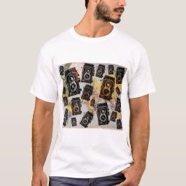 Vintage Travel Camera Patroon T-shirt