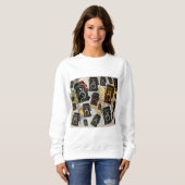 Vintage Travel Camera Patroon Trui (Voorkant volledig)