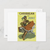 Vintage Travel Caribbean Briefkaart (Voorkant / Achterkant)