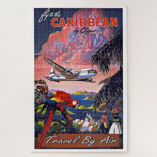 Vintage Travel Caribbean Legpuzzel (Verticaal)