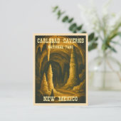 Vintage Travel Carlsbad Caverns National Park Briefkaart (Staand voorkant)