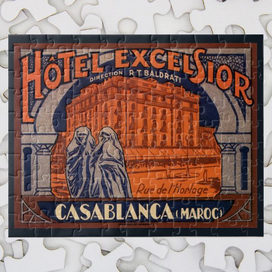 Vintage Travel, Casablanca in Marokko, Afrika Legpuzzel
