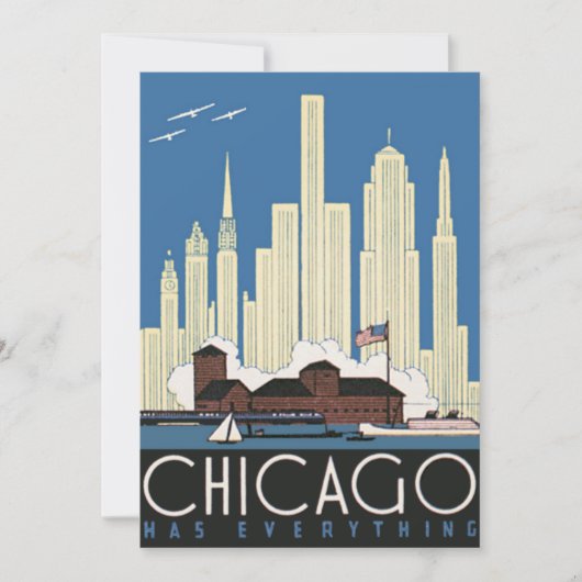 Vintage Travel Chicago heeft alles City Skyline (Voorkant)