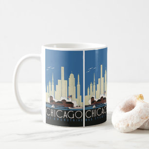 Vintage Travel Chicago heeft alles City Skyline Koffiemok