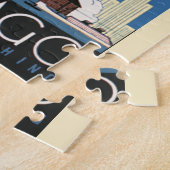 Vintage Travel Chicago heeft alles City Skyline Legpuzzel (Zijkant)