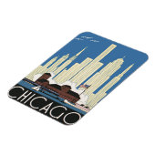 Vintage Travel Chicago Heeft Alles Stads Silhouet Magneet (Linkerzijde)