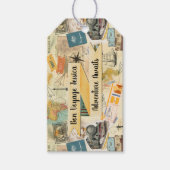 Vintage Travel Collage Cadeaulabel (Voorkant)