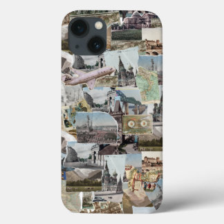 Vintage Travel Collage – Tijdloze avonturen Case-Mate iPhone Case