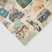 Vintage Travel Collage Tissuepapier (Detail)
