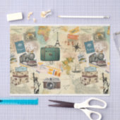 Vintage Travel Collage Tissuepapier (Craft)