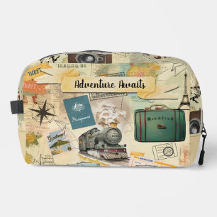 Vintage Travel Collage Toilettasje