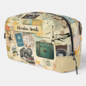 Vintage Travel Collage Toilettasje (Rechterhoek)