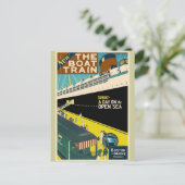 Vintage Travel - de trein Briefkaart (Staand voorkant)