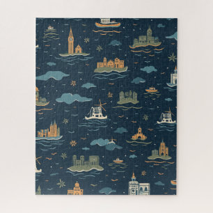 Vintage Travel Design Puzzel