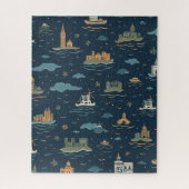 Vintage Travel Design Puzzel Legpuzzel (Verticaal)