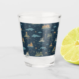 Vintage Travel Design Shot Bril Shot Glas