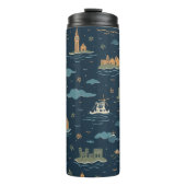 Vintage Travel Design Tumblers Thermosbeker (Voorkant)