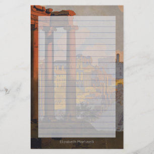 Vintage Travel Design van het Forum Romanum Briefpapier