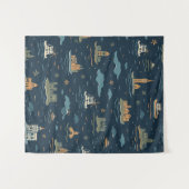 Vintage Travel Design wandtapijten Wandkleed (Voorkant (horizontaal))