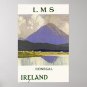 Vintage Travel Donegal Ierland Poster (Voorkant)