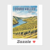 Vintage Travel Douro Valley Portugal Vineyard Sticker (Vel)