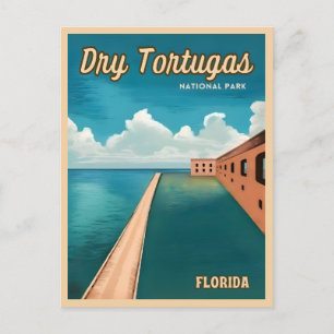 Vintage Travel Dry Tortugas Nationaal Park Florida Briefkaart