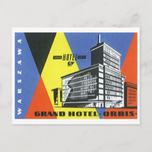 Vintage Travel Europe, Warsaw (Warszawa), Poland Briefkaart