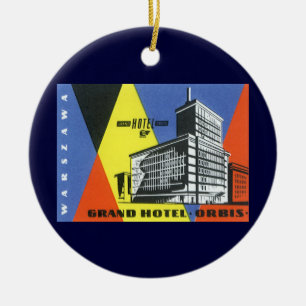 Vintage Travel Europe, Warschau (Warschau), Polen Keramisch Ornament