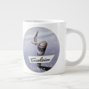 Vintage Travel Excelsior Hotel Zurich Zwitserland Grote Koffiekop