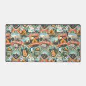 Vintage Travel Explorer Patroon Bureaumat (Voorkant)