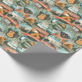 Vintage Travel Explorer Patroon Cadeaupapier (Hoek)