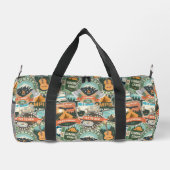 Vintage Travel Explorer Patroon Plunjezak (Achterkant)