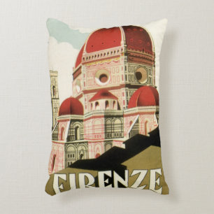 Vintage Travel Florence Firenze Italië Kerk Duomo Accent Kussen