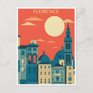 Vintage Travel Florence Firenze Italië Kerk Duomo Briefkaart