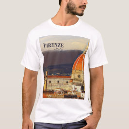 Vintage Travel Florence Firenze Italië Kerk Duomo T-shirt