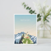 Vintage Travel Frankfurt Skyline Duitsland Vintage Briefkaart (Staand voorkant)