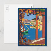 Vintage Travel, Frans Riviera Mediterranean Zee Briefkaart (Voorkant / Achterkant)