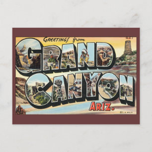 Vintage Travel, Grand Canyon, Adreswijziging Aankondigingskaart