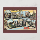Vintage Travel, Grand Canyon, Adreswijziging Aankondigingskaart (Voorkant)