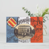 Vintage Travel, Grand Hotel Paix, Madrid, Spanje (Staand voorkant)