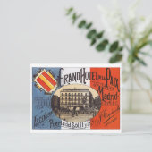 Vintage Travel, Grand Hotel Paix, Madrid, Spanje Briefkaart (Staand voorkant)