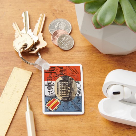 Vintage Travel, Grand Hotel Paix, Madrid, Spanje Sleutelhanger (Bureau)