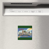 Vintage Travel, Greetings uit Chicago Illinois Magneet (Insitu (Vaatwasser))